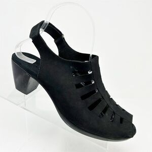 Munro Women's Black Slingback Heeled Sandals Size 9.5M Casual Spring